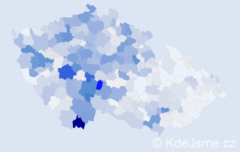 Příjmení: 'Šedivý', počet výskytů 2616 v celé ČR