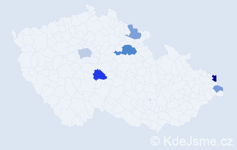 Příjmení: 'Kröhn', počet výskytů 14 v celé ČR