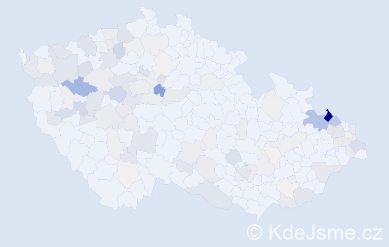 Příjmení: 'Hahn', počet výskytů 354 v celé ČR
