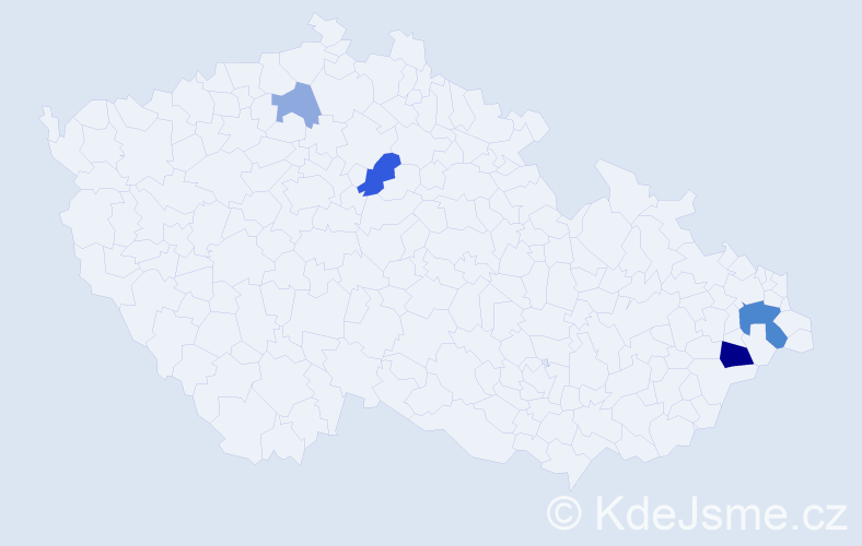 Příjmení: 'Dopater', počet výskytů 11 v celé ČR