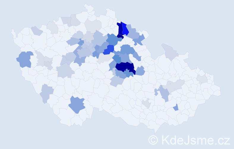 Příjmení: 'Malínská', počet výskytů 212 v celé ČR