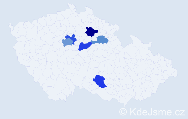 Příjmení: 'Bashta', počet výskytů 10 v celé ČR