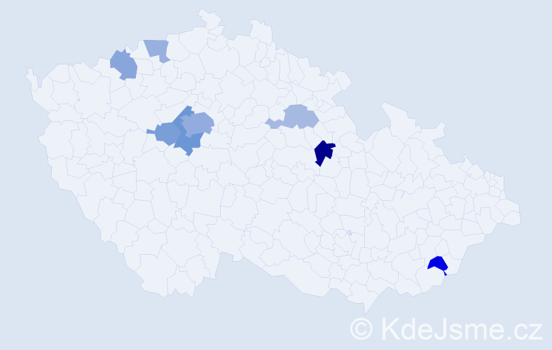 Příjmení: 'Powell', počet výskytů 17 v celé ČR