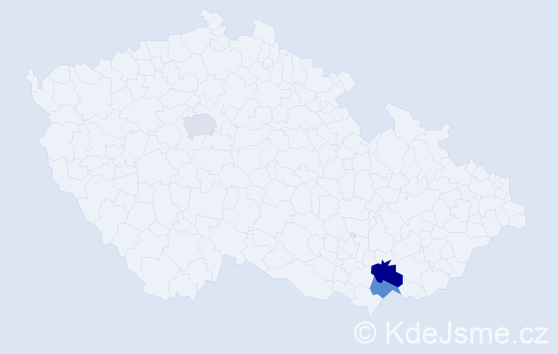 Příjmení: 'Kosír', počet výskytů 4 v celé ČR