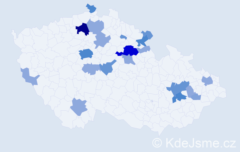 Příjmení: 'Ringel', počet výskytů 54 v celé ČR