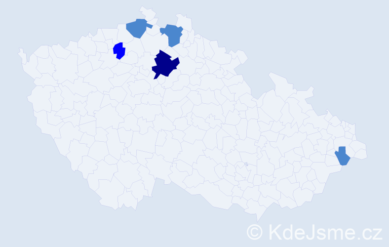 Příjmení: 'Khynová', počet výskytů 8 v celé ČR