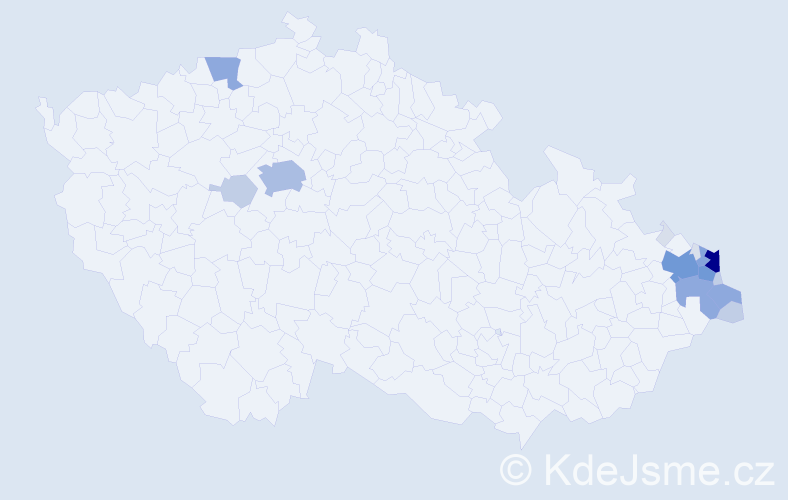 Příjmení: 'Gorgol', počet výskytů 63 v celé ČR