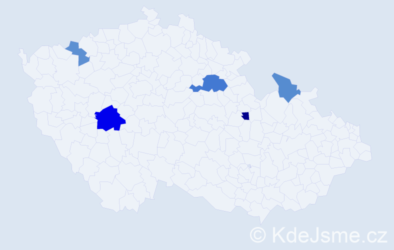 Příjmení: 'Paleníková', počet výskytů 9 v celé ČR