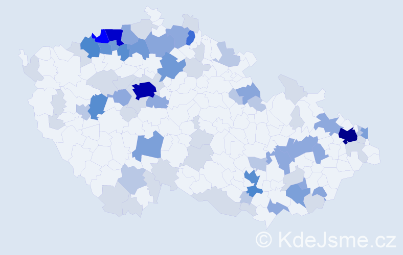 Příjmení: 'Gärtner', počet výskytů 243 v celé ČR