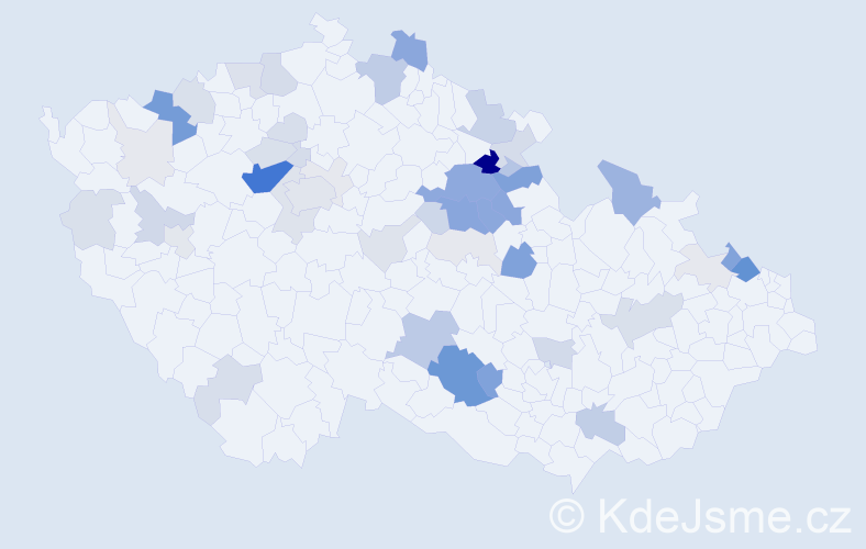Příjmení: 'Velcová', počet výskytů 179 v celé ČR