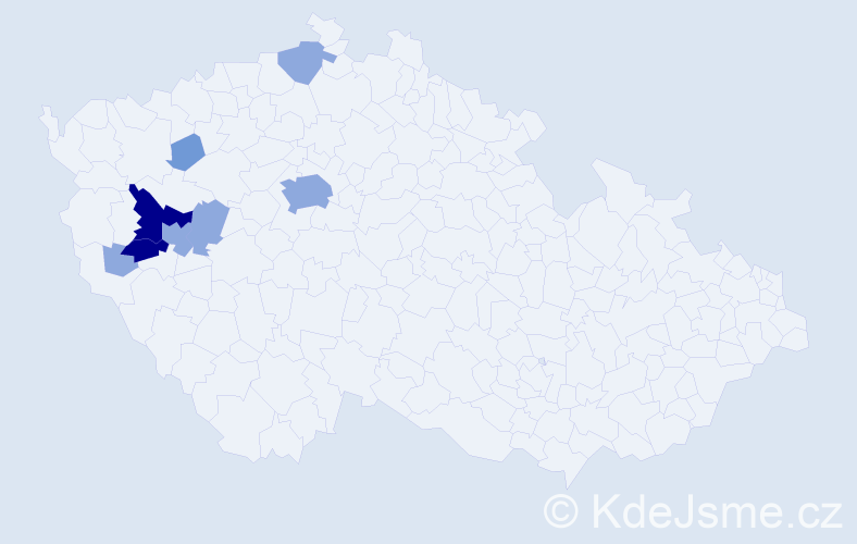 Příjmení: 'Multrusová', počet výskytů 19 v celé ČR