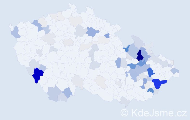 Příjmení: 'Bubela', počet výskytů 238 v celé ČR