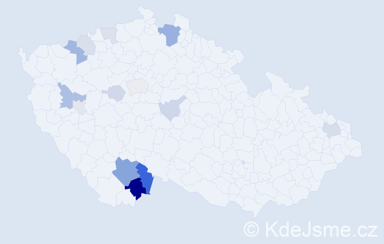 Příjmení: 'Kneys', počet výskytů 35 v celé ČR