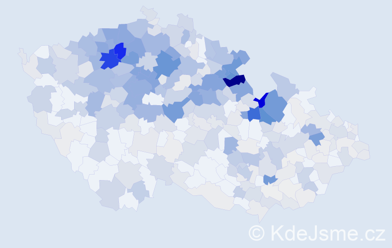 Příjmení: 'Verner', počet výskytů 1583 v celé ČR