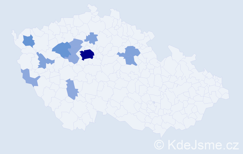 Příjmení: 'Fikartová', počet výskytů 27 v celé ČR