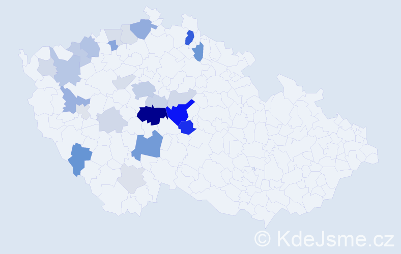 Příjmení: 'Plechata', počet výskytů 73 v celé ČR
