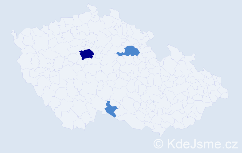 Příjmení: 'Rejchlová', počet výskytů 5 v celé ČR