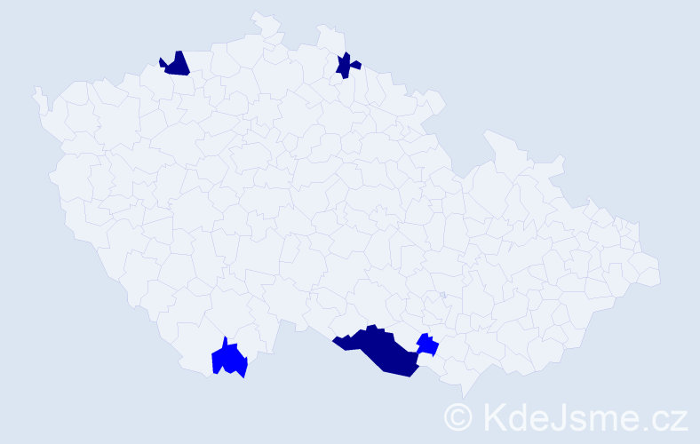 Příjmení: 'Bodo', počet výskytů 8 v celé ČR