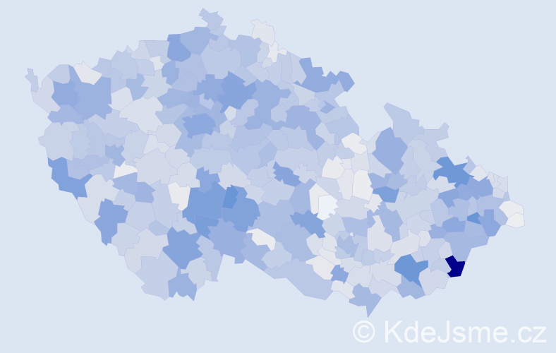 Příjmení: 'Vaněk', počet výskytů 7612 v celé ČR