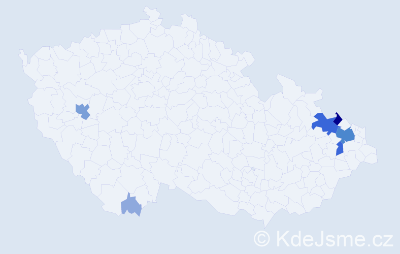 Příjmení: 'Gebek', počet výskytů 21 v celé ČR