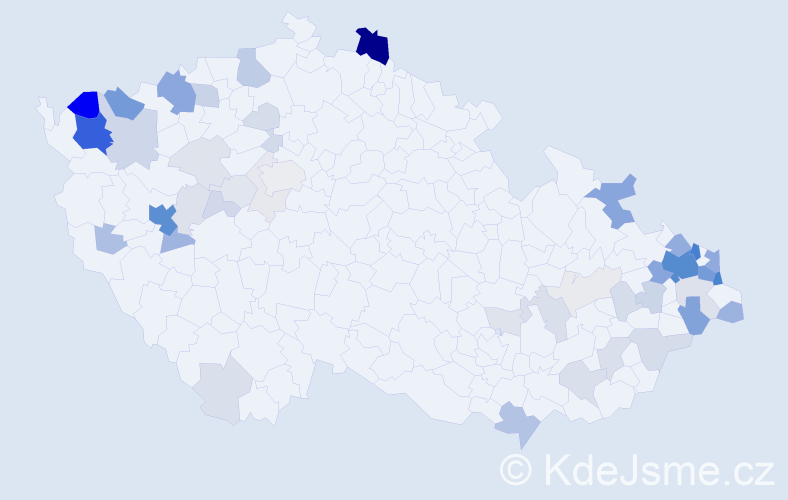 Příjmení: 'Bajgerová', počet výskytů 227 v celé ČR