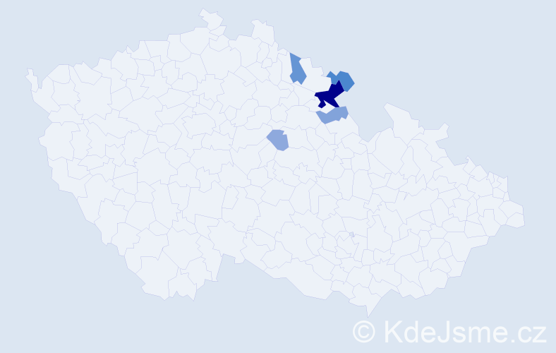 Příjmení: 'Flousek', počet výskytů 18 v celé ČR