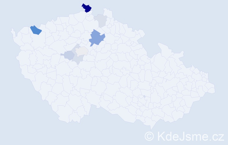 Příjmení: 'Maazová', počet výskytů 19 v celé ČR