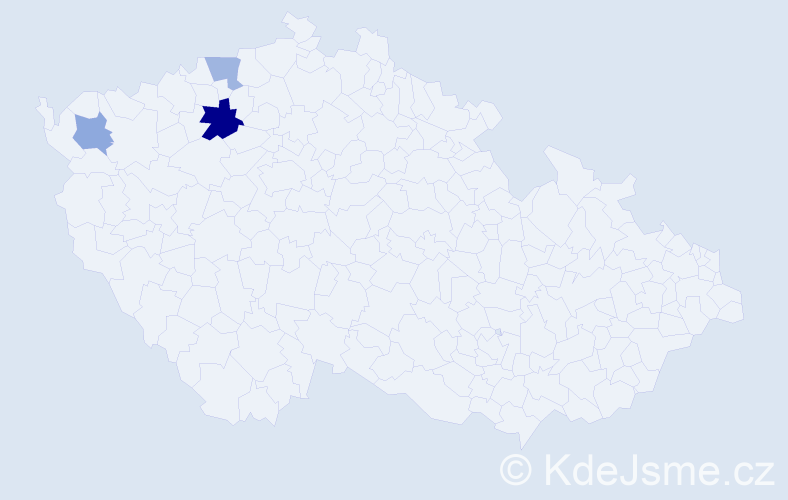 Příjmení: 'Hemerlík', počet výskytů 5 v celé ČR