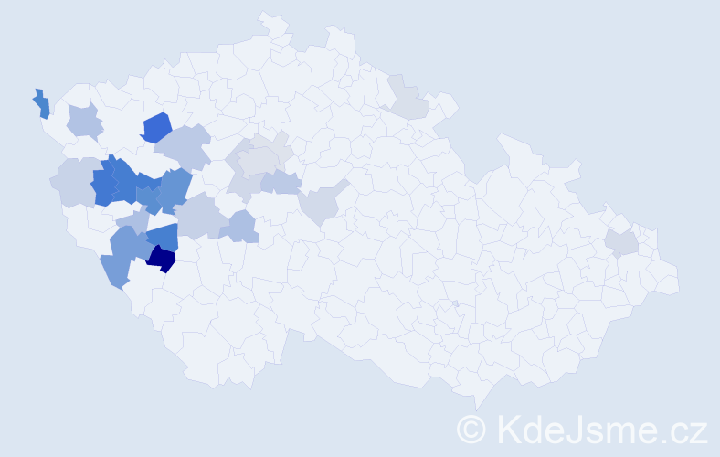 Příjmení: 'Popule', počet výskytů 83 v celé ČR
