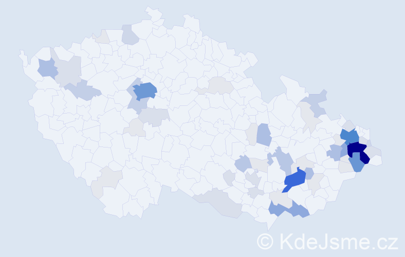 Příjmení: 'Ivánek', počet výskytů 230 v celé ČR