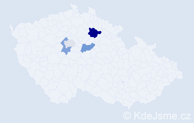 Příjmení: 'Gritzerová', počet výskytů 5 v celé ČR