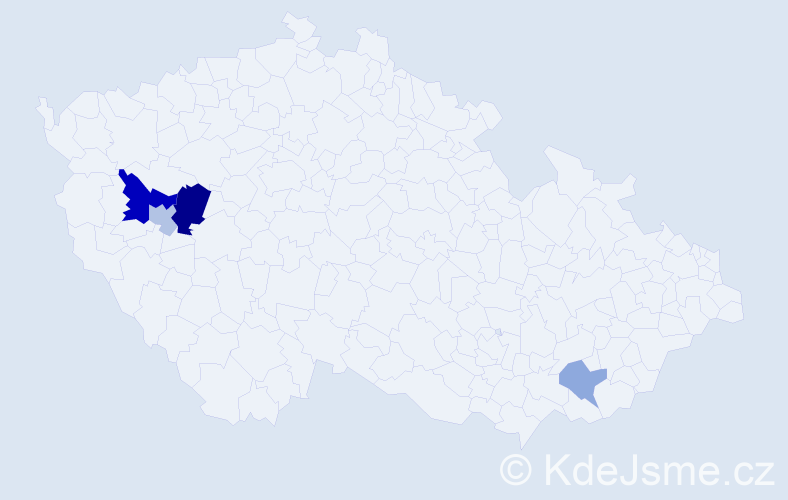 Příjmení: 'Kanyicska', počet výskytů 8 v celé ČR