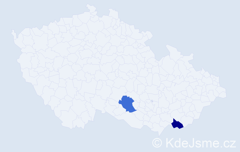 Příjmení: 'Kohlstrom', počet výskytů 6 v celé ČR