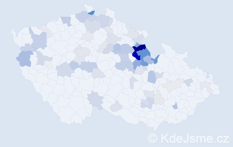Příjmení: 'Jirušková', počet výskytů 248 v celé ČR