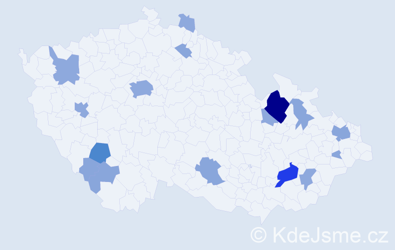 Příjmení: 'Paternová', počet výskytů 39 v celé ČR