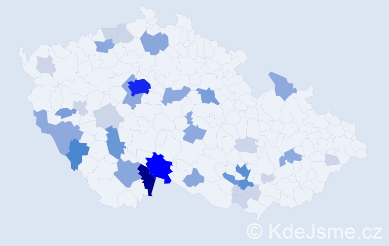 Příjmení: 'Veith', počet výskytů 111 v celé ČR