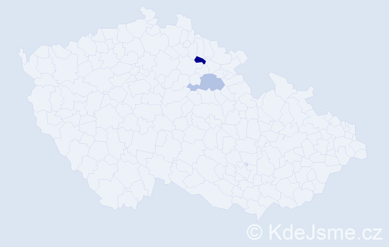 Příjmení: 'Quittner', počet výskytů 2 v celé ČR