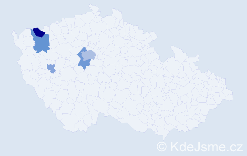Příjmení: 'Iakovleva', počet výskytů 7 v celé ČR