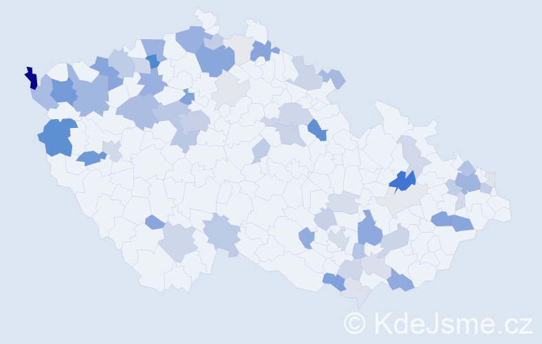 Příjmení: 'Černáková', počet výskytů 194 v celé ČR