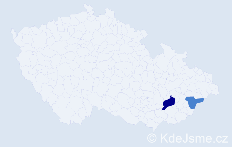 Příjmení: 'Petrúsková', počet výskytů 3 v celé ČR
