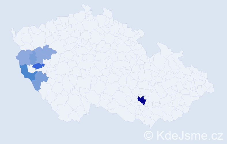 Příjmení: 'Marcellová', počet výskytů 21 v celé ČR