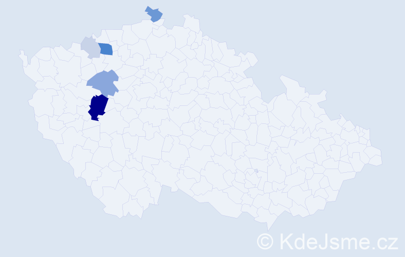 Příjmení: 'Hitman', počet výskytů 19 v celé ČR
