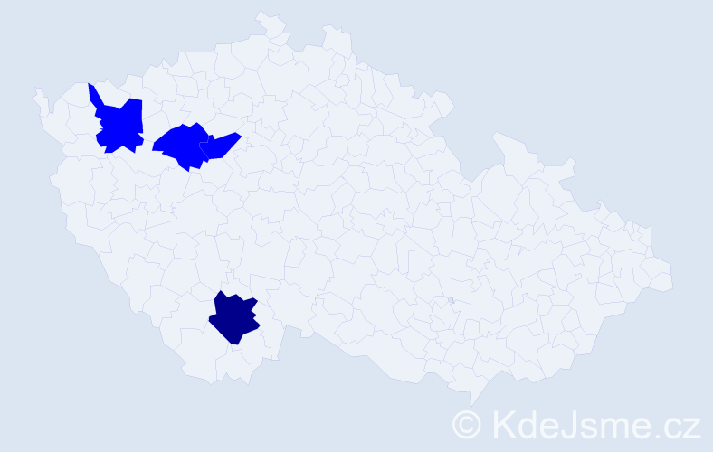 Příjmení: 'Zemjanková', počet výskytů 5 v celé ČR