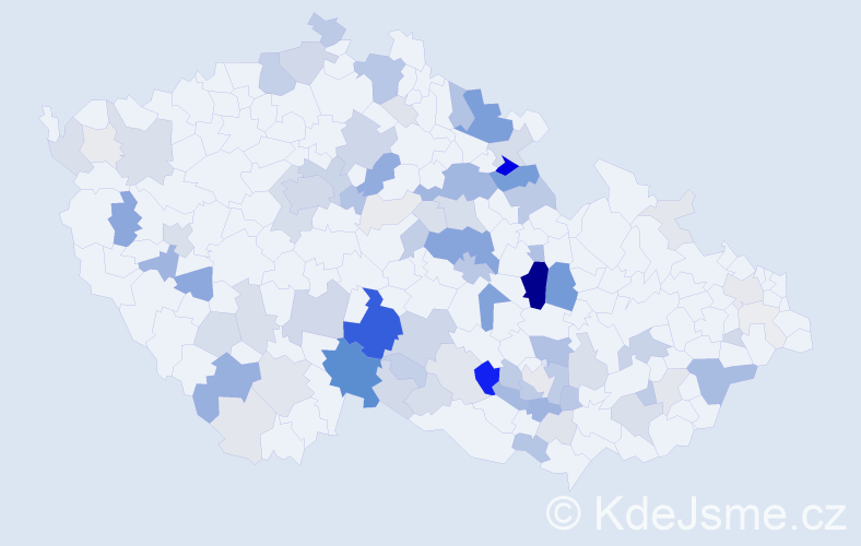 Příjmení: 'Houser', počet výskytů 348 v celé ČR