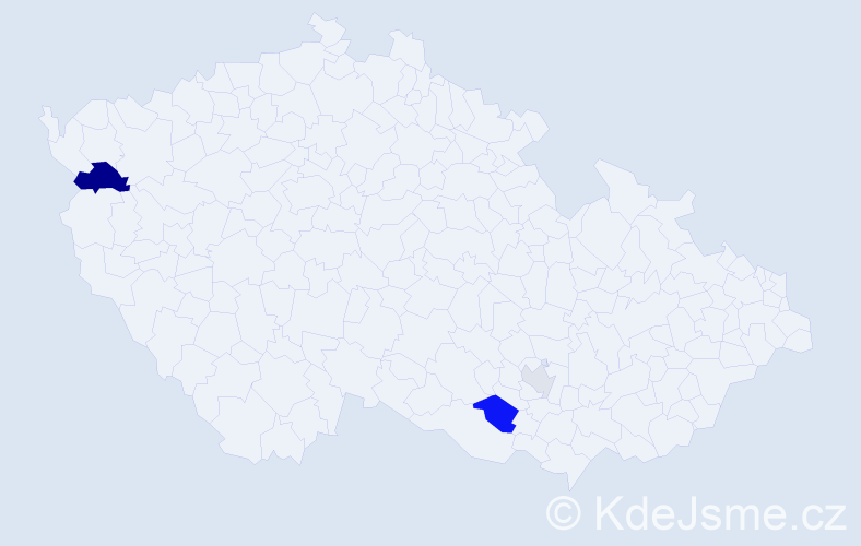 Příjmení: 'Domuradová', počet výskytů 6 v celé ČR