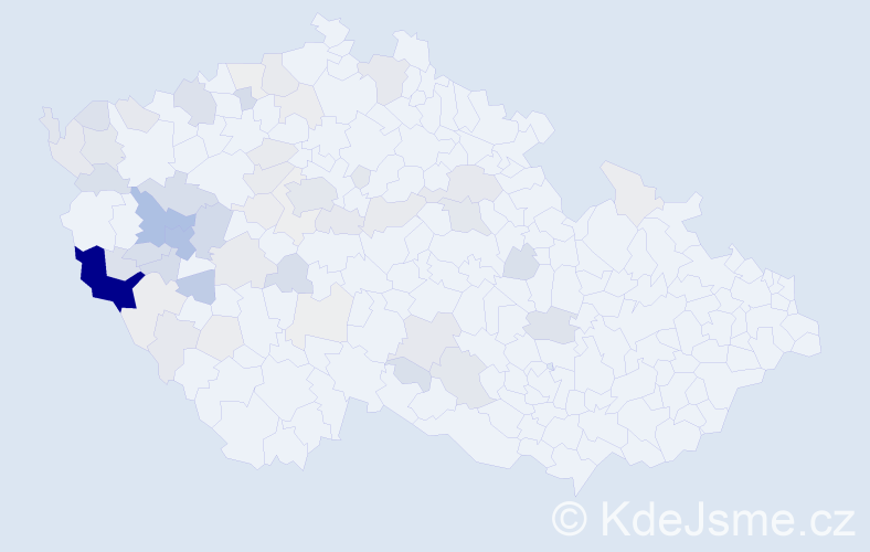 Příjmení: 'Královcová', počet výskytů 218 v celé ČR