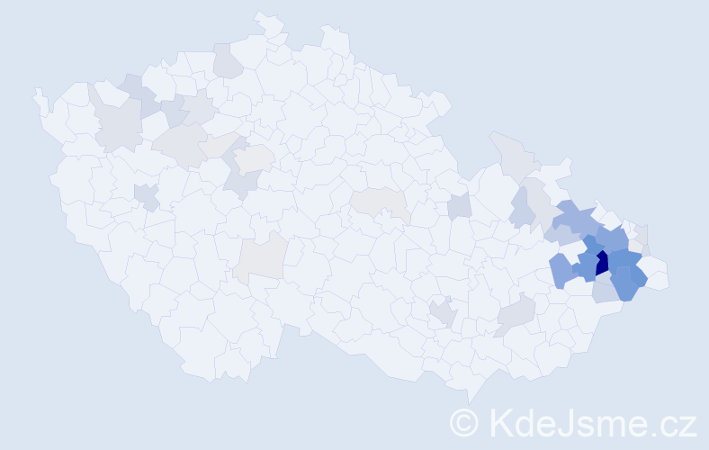 Příjmení: 'Novobilská', počet výskytů 169 v celé ČR