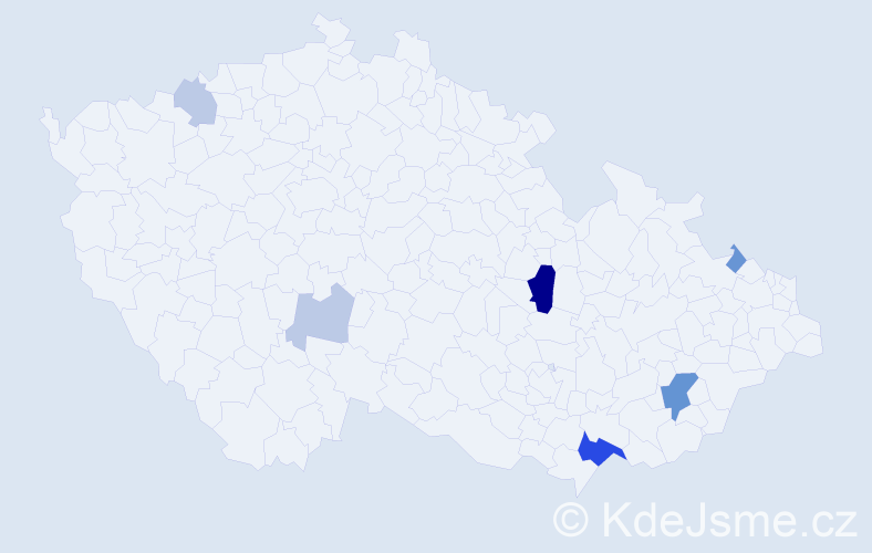 Příjmení: 'Barinková', počet výskytů 16 v celé ČR