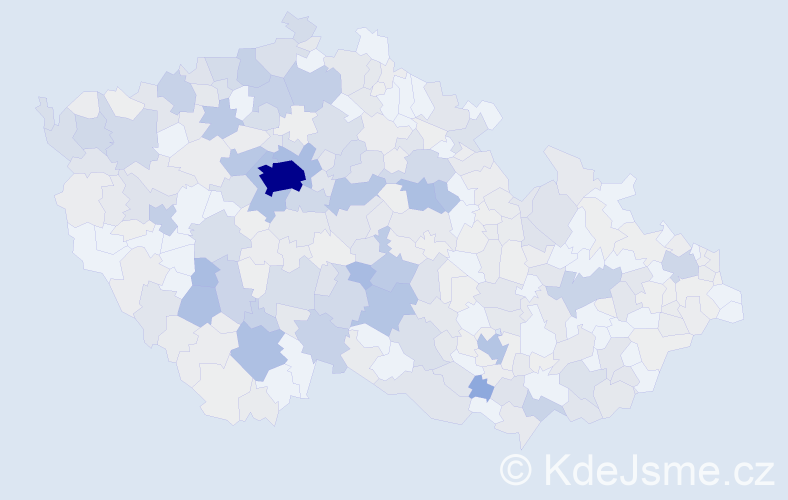 Příjmení: 'Koubek', počet výskytů 1530 v celé ČR