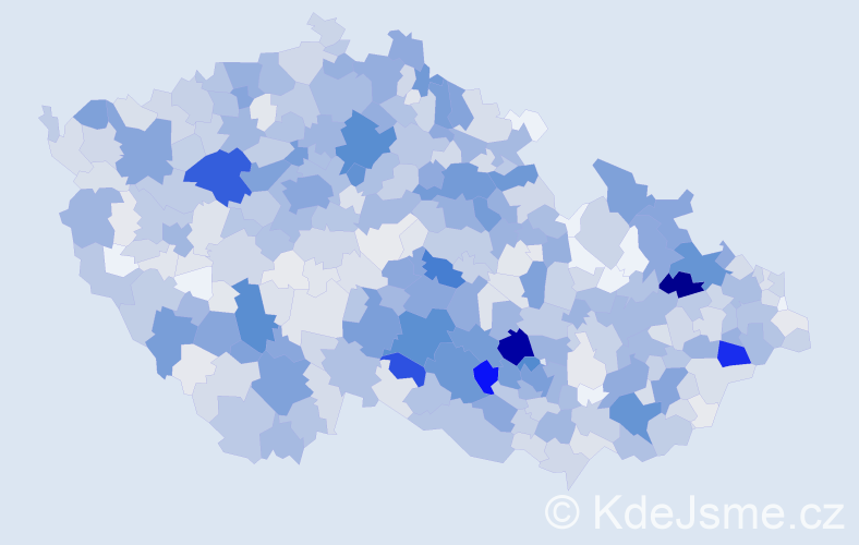 Příjmení: 'Pavlíček', počet výskytů 3932 v celé ČR
